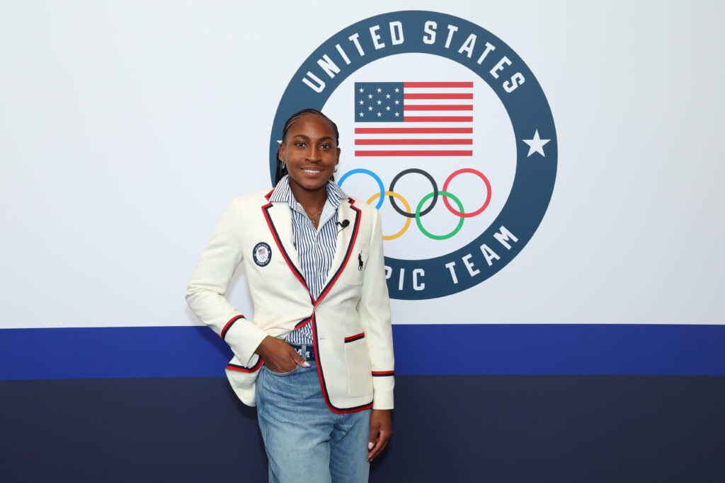 Coco Gauff pictured ahead of the 2024 Olympic Games.