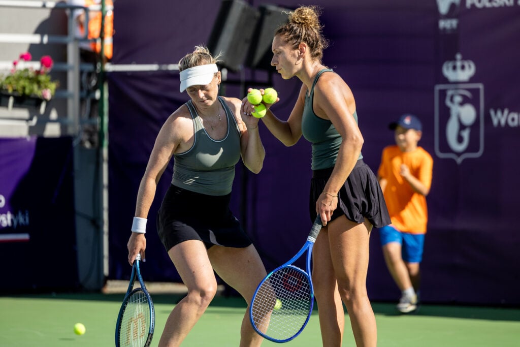 Alicia Barnett, Elixane Lechemia during WTA 125 tennis tournament, T-Mobile Polish Open 2025 in Warsaw, Poland on July 30, 2025.