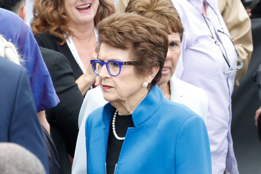 Billie Jean King pictured in 2026.