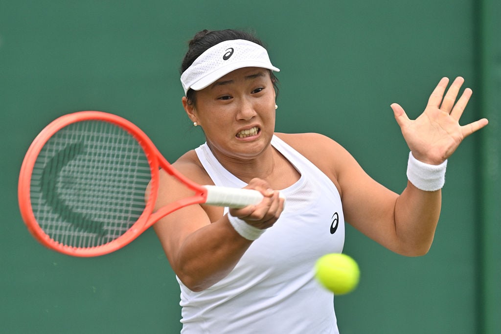 Claire Liu pictured during the 2026 Wimbledon Championships.