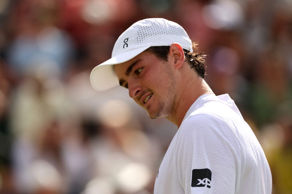 Joao Fonseca pictured during the 2026 Wimbledon Championships.