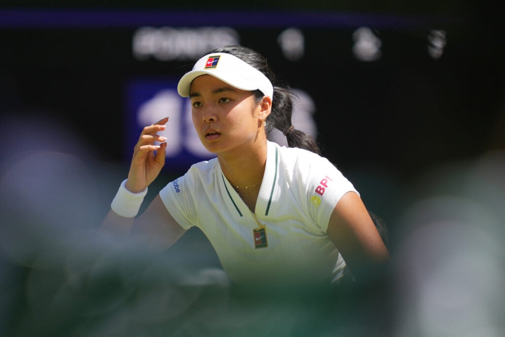 Alex Eala pictured during the 2026 Wimbledon Championships.