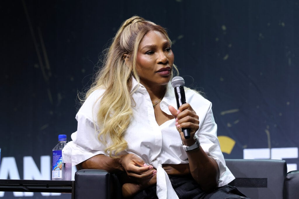 Serena Williams pictured at the Fanatics Fest in 2026