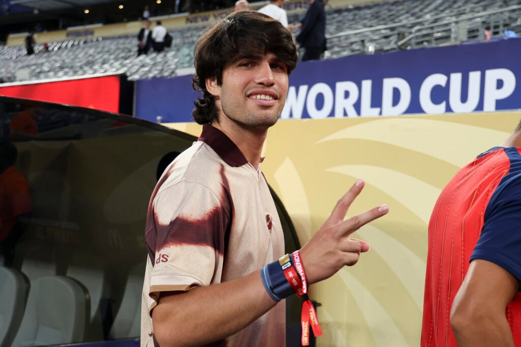 Carlos Alcaraz during the 2026 FIFA World Cup final.