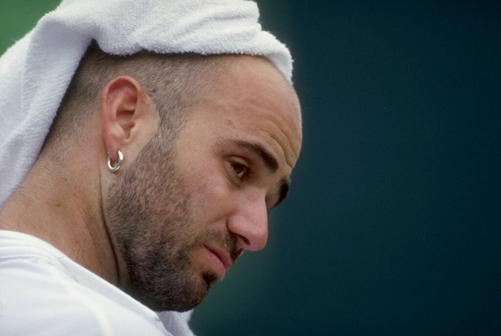 Andre Agassi pictured during 1998.