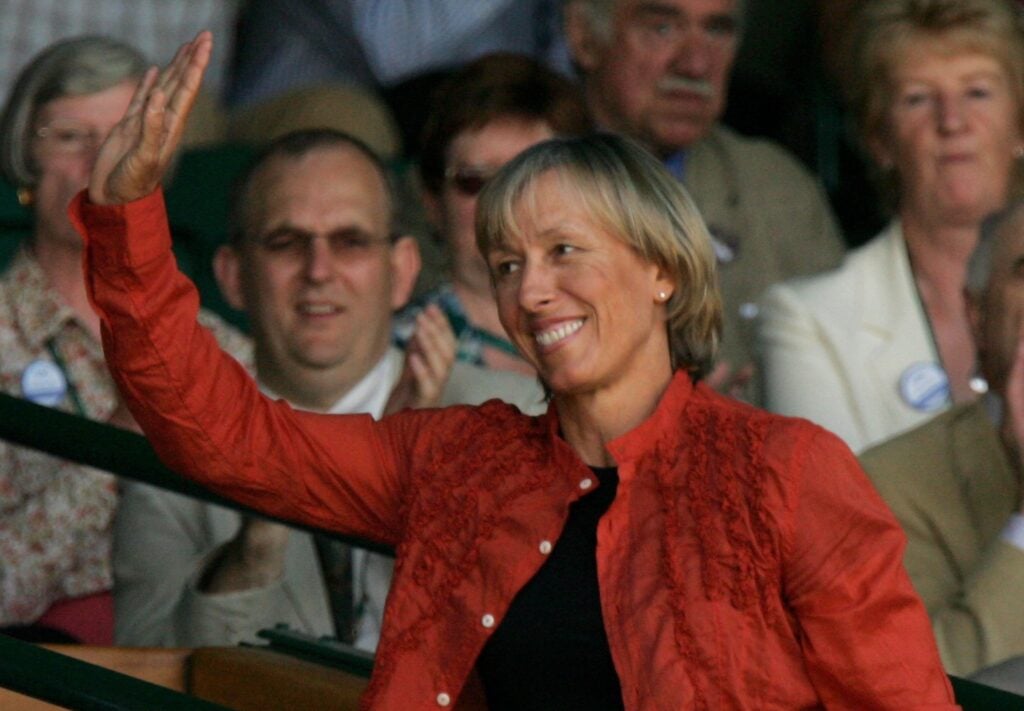 Martina Navratilova pictured at Wimbledon in 2006.