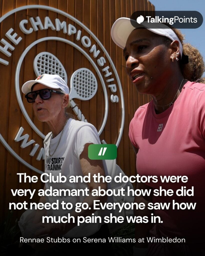 Rennae Stubbs on Serena Williams quote graphic